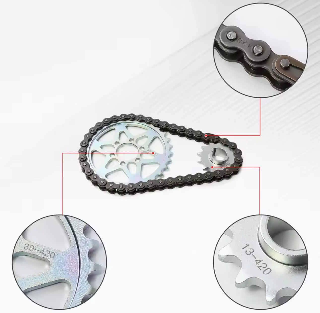 For SURRON Light Bee X Segway X260 X160 First-level Transmission Chain Gear Set Motorcycles E-bikes Primary Drive Sprocket Set