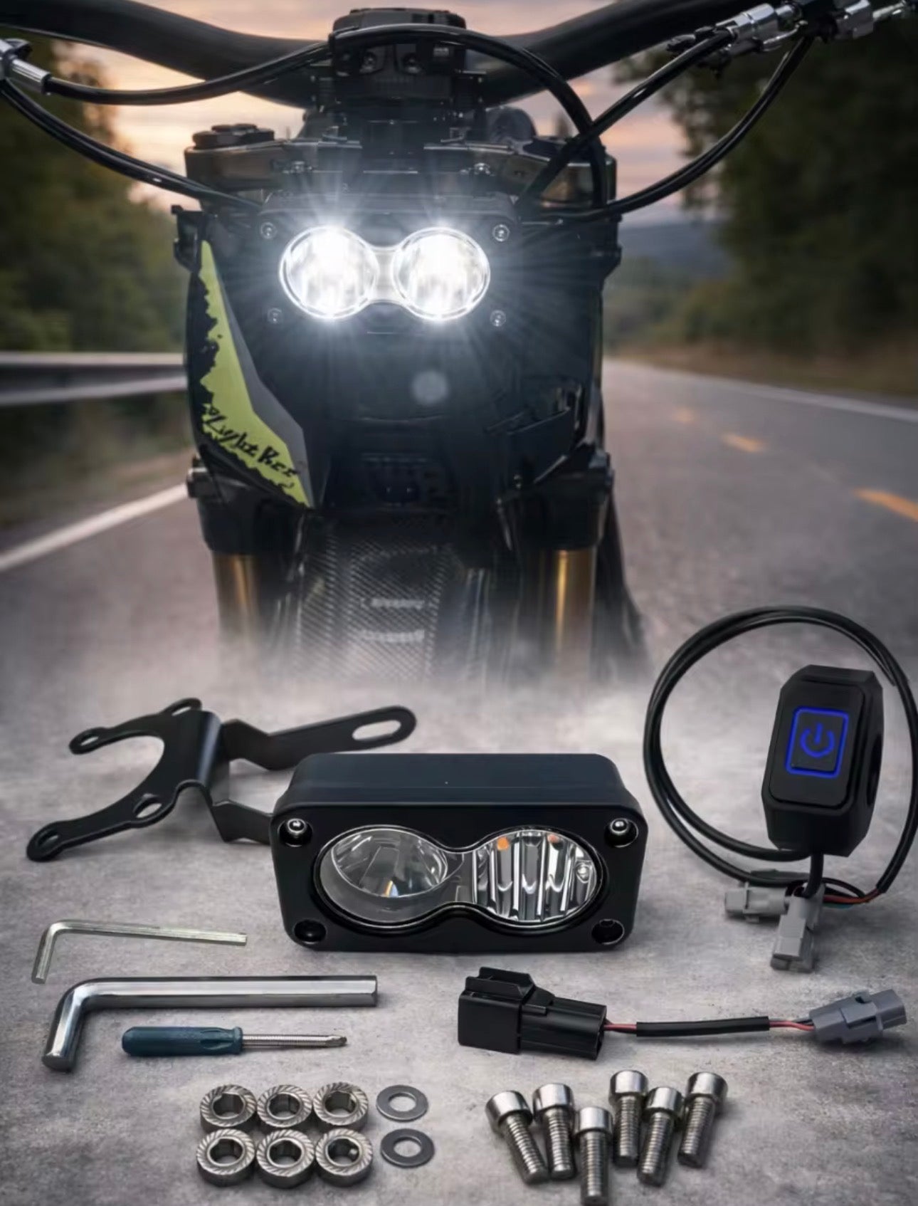 Baja Light LED Headlight Lens Upgrade Kit for Sur-Ron / Surron / Talaria Segway Light Bee X Electric Dirt Bikes