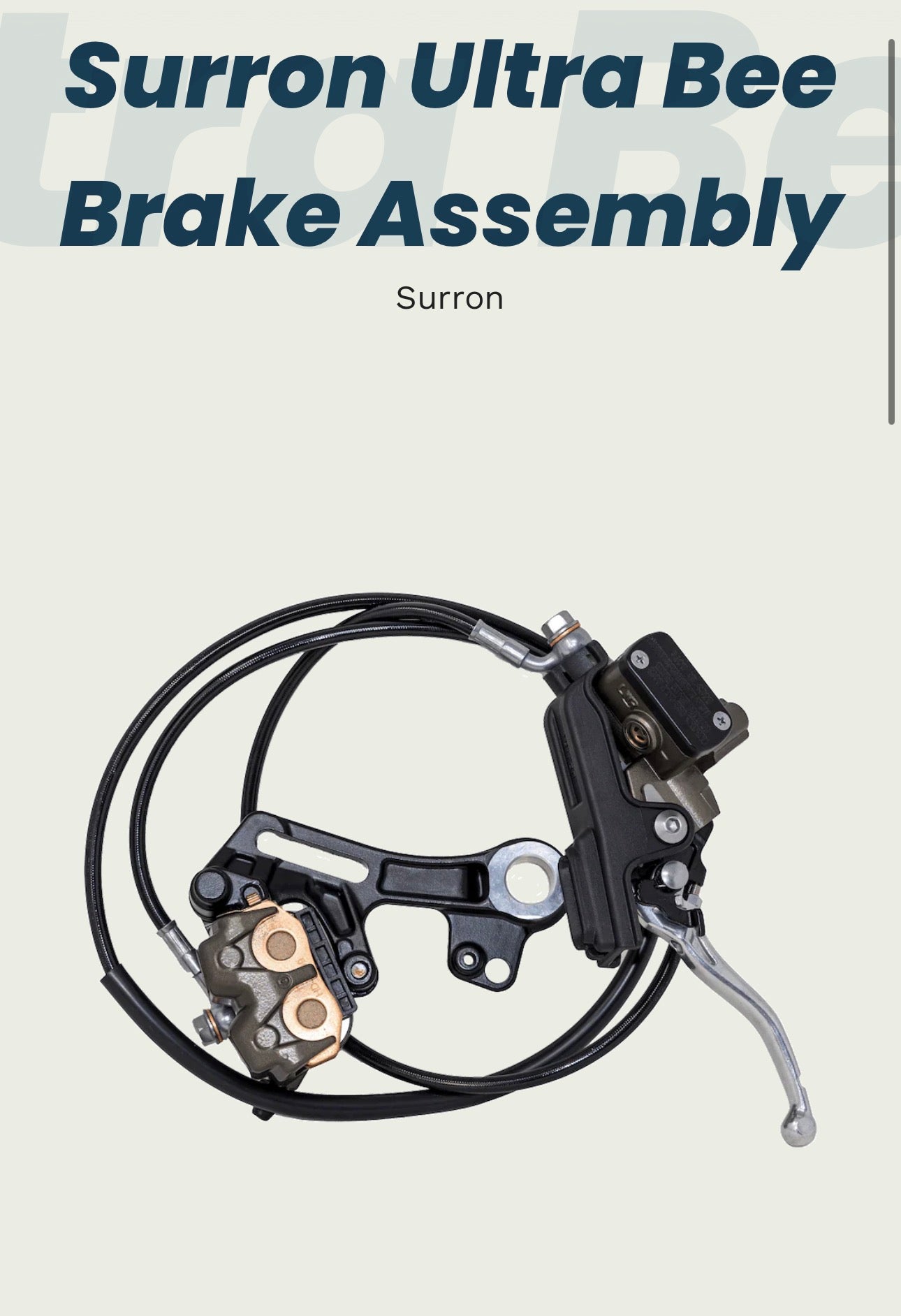 Surron ultra bee brake assembly